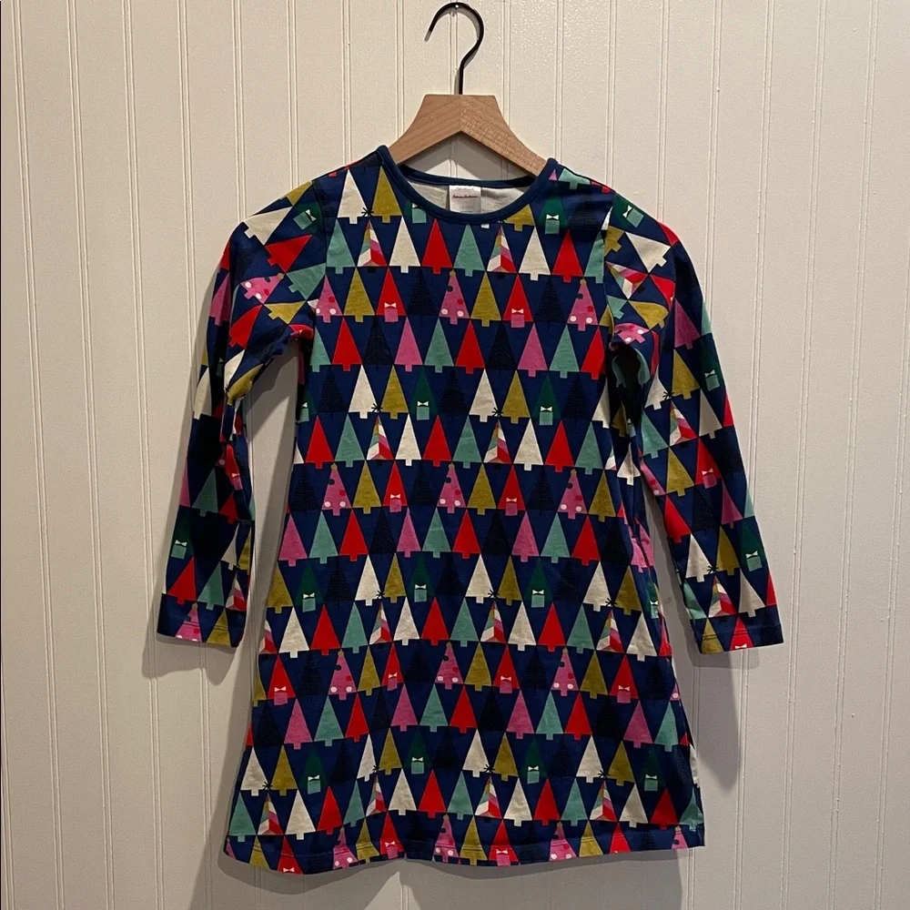 HANNA ANDERSSON Print A-line Dress in Oh Christmas Tree Size 130 US 8